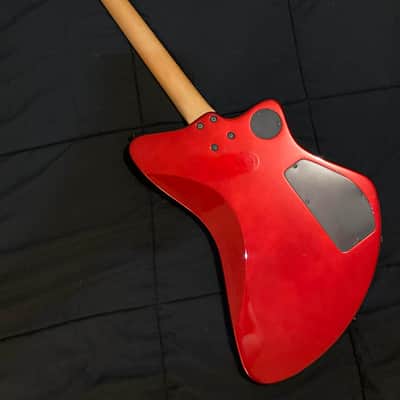 Left Handed Fernandes Vertigo Metallic Red Modded image 3