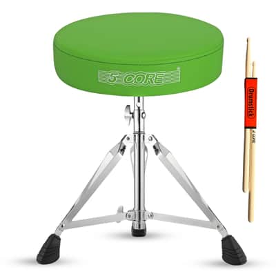 5 Core Drum Throne 3" Padded Drum Seat Height Adjustable Drumming Chair for Practice and Performance image 2