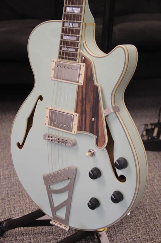 D'Angelico Deluxe SS Semi-Hollow Limited Edition with Stairstep Tailpiece 2021 - Sage image 1