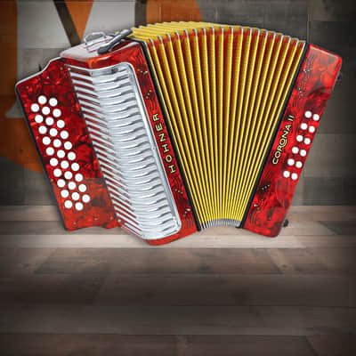 Hohner Corona II Classic FBbEb Accordion - Pearl Red (3523FR) image 1