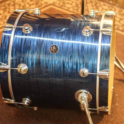Used DW Collector's Maple Deep Blue Oyster Drum Set - 18x20,7x8,8x10,9x12,11x14 image 2