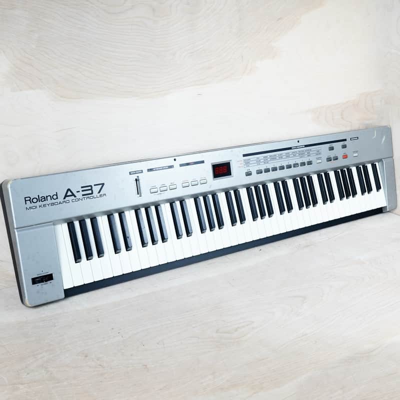 Roland A-37 76 Key MIDI Controller 2002 Silver w/ Power Supply image 1