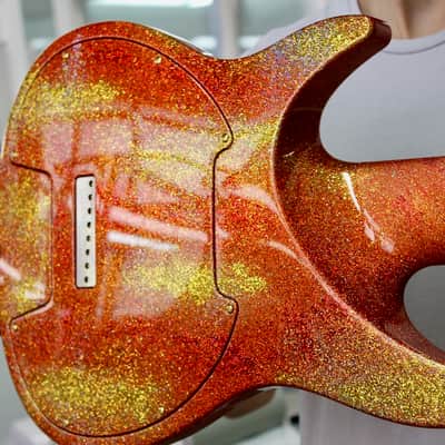 Aristides 080 - Limited Run Gold/Red Sparkle Madness - Bare Knuckle Pickups Juggernaut image 6