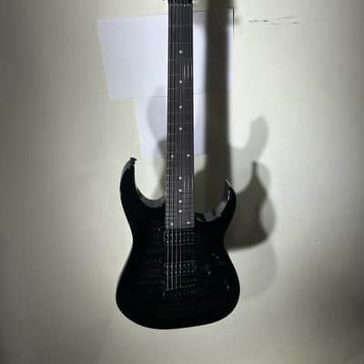 Ibanez Electric Guitar Transparent Black Burst Finish - GRG7221QA-TKS Gio image 1