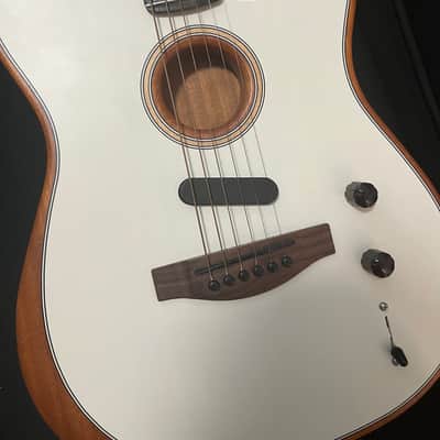 Fender Acoustasonic Player Telecaster with Case and New Strings - Arctic White image 10
