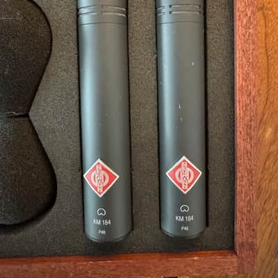 Neumann KM 184 mt Small Diaphragm Cardioid Condenser Microphone Matched Stereo Pair 1993 - Present - Matte Black image 18