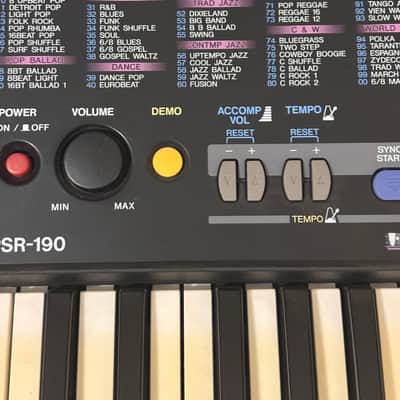 Vintage Yamaha Portatone PSR-190 Keyboard w/Box, Power Cord, + Manual. WORKS image 4