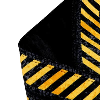 Yellow and Black Caution Tape Handmade Guitar Strap image 4