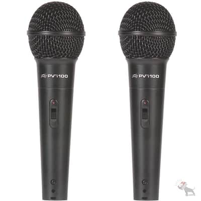 Peavey 3016900 PVi-100 Handheld Neodymium Dynamic Microphone (2-Pack)