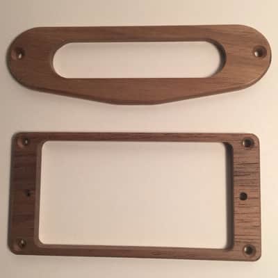 Guilford American Black Walnut Flat H/T Humbucker Tele Pickup Ring Set - USA image 1