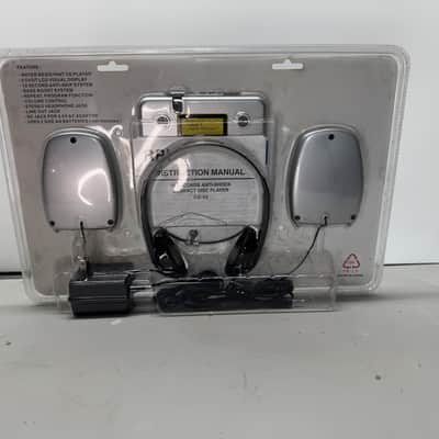 Immagine RPI CD-55 Portable CD Player Sport Boombox Super Bass Speakers Headphones ESP - 3