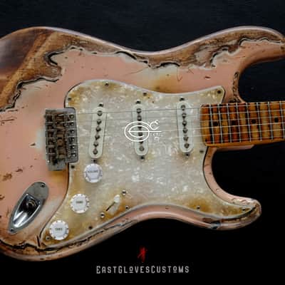 Fender Stratocaster 60th Anniversary Shell Pink Heavy Aged Relic by East Gloves Customs image 4