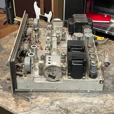 The Fisher 800-B stereophonic tube receiver non functioning as is for parts or restoration image 4