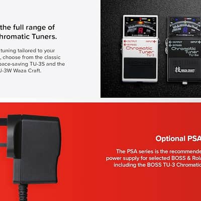 Boss TU-3 Chromatic Floor Tuner for Guitar and Bass | Industry-Standard Performance | Tank-Tough BOSS Stompbox Body | 21-Segment LED Meter | Accurate to +/- One Cent | Accu-Pitch Sign Function image 8