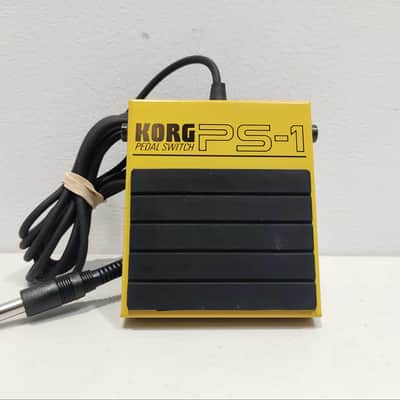 Korg PS1 Single Momentary Footswitch Sustain Pedal 2010s - Yellow image 1