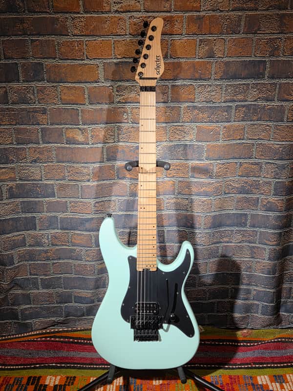 Schecter Sun Valley Super Shredder FR White Gloss w/ Single Seymour Duncan Bridge Humbucker & Pickguard image 1