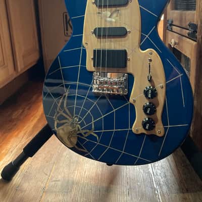 Antoniosai Telecaster 2012 - Blue with mother of pearl inlay image 2
