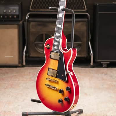 Epiphone Les Paul Custom Electric Guitar - Heritage Cherry Sunburst with Gig Bag image 12
