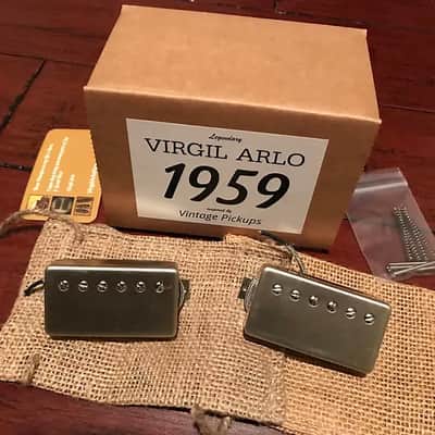 Barely Used - ORIGINAL 2019 Virgil Arlo 1959 PAF Humbucker Set! Antique Nickel. NOT TONE SPECIFIC image 1