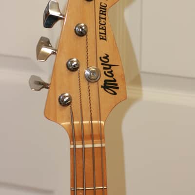 Maya Precision Bass 4 String 1970's 3 Color Sunburst image 13