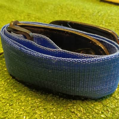 55" Blue nylon web Guitar Strap 2" wide - Blue image 5