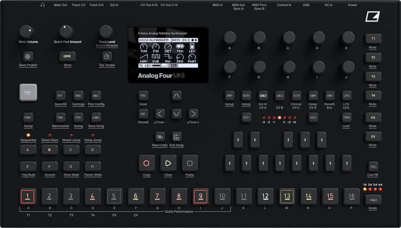 ELEKTRON ANALOG FOUR MKII BLACK : BRAND NEW :  [DETROIT MODULAR]