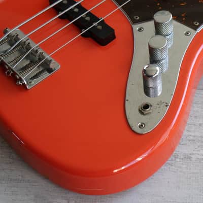 1999 Fender Japan JB75 '75 Reissue Jazz Bass (Fiesta Red) image 3