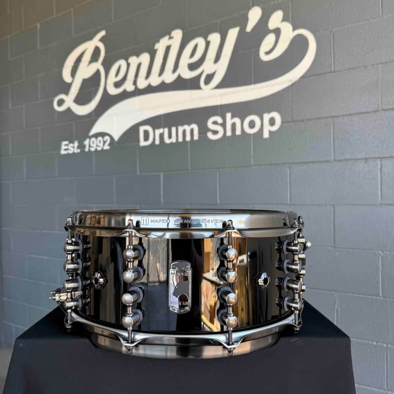 Mapex Jeff Hamilton Signature 6x14 Mahogany 'Maximus' Snare Drum in Gloss Black Lacquer with Brushed Black Nickel Hardware image 1