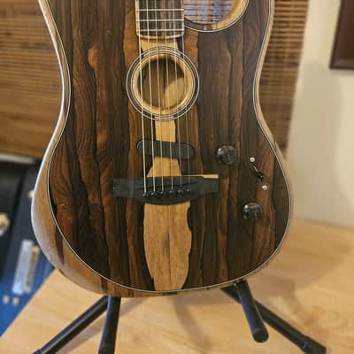 Fender Limited Edition Acoustasonic Electric Guitar Natural Ziricote 2020 - Natural Ziricote Wood image 7