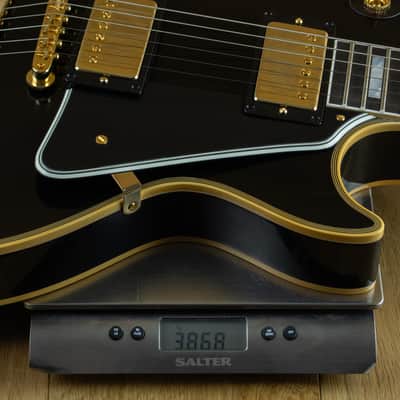 Gibson Custom M2M 1957 Les Paul Custom Reissue 2-Pickup VOS Ebony Carmelita Neck Lightweight Body 75577 image 5
