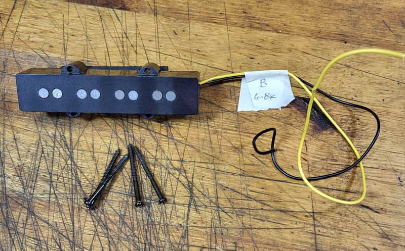 2003 Fender Squire Standard Series Jazz Bass Guitar Bridge Pickup w/ Installation Screws Luthier Parts image 1