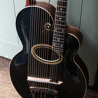 1914 Gibson Style U Harp Guitar image 6