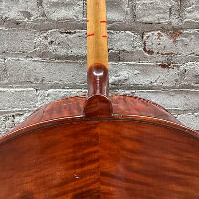 Artisan Strings Bravura Model 300 4/4 Cello 2006 Natural Finish w/ Original Gig Bag - Poor Condition, Cracked Wood image 12