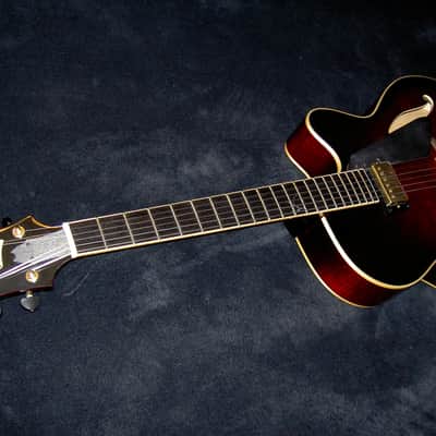 Carved Solid Wood Peerless Cremona Jazz Archtop Electric Guitar w case (small repair on the top) image 5