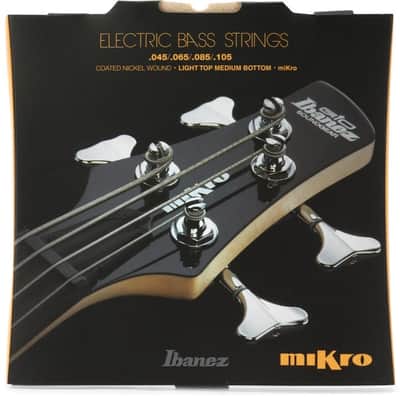 Ibanez IEBS4CMK Nickel-wound miKro Bass Guitar Strings - .045-.105 Light Top/Medium Bottom image 2
