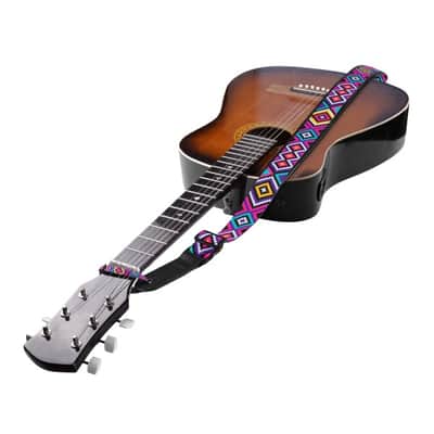 Strap for Guitar Ukrainian Nylon + Leather Ethnic Hutsul National image 4