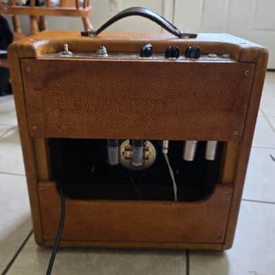 Fender  1960 Tweed Deluxe Clone Cutom build 1990s - Naturally Worn Shellaced Tweed image 3