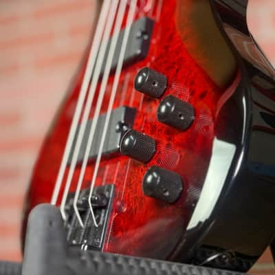 ESP LTD B-204DX 4-String Electric Bass Guitar - Red Burst image 6