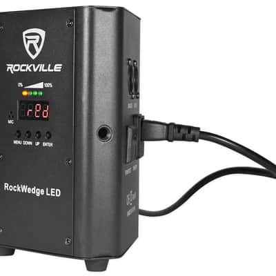 Rockville ROCKWEDGE PACKAGE BLACK 6) Battery Lights+Case+Wireless DMX Controller image 9