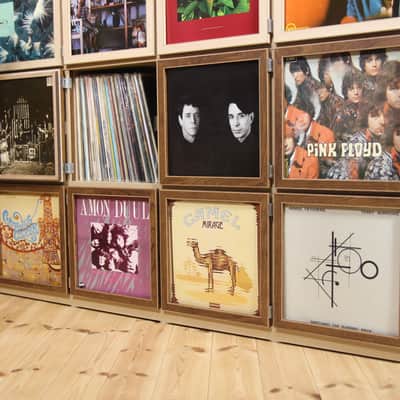 2 pcs IKEA Kallax Shelf Walnut LP Art Frame Door for Vinyl Record Storage Cabinet / Cube Hack Custom Picture Album NowPlaying Music 33rpm 12" Clear Box Freaks Cover Jacket Decor Stand Display Ideas Mint Analog Disc Case Audio Unit Wood furniture Dj image 4