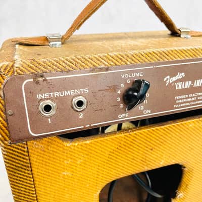 Fender Champ 5D1 Wide Panel 1x6" Combo Amplifier 1955 - Tweed image 7