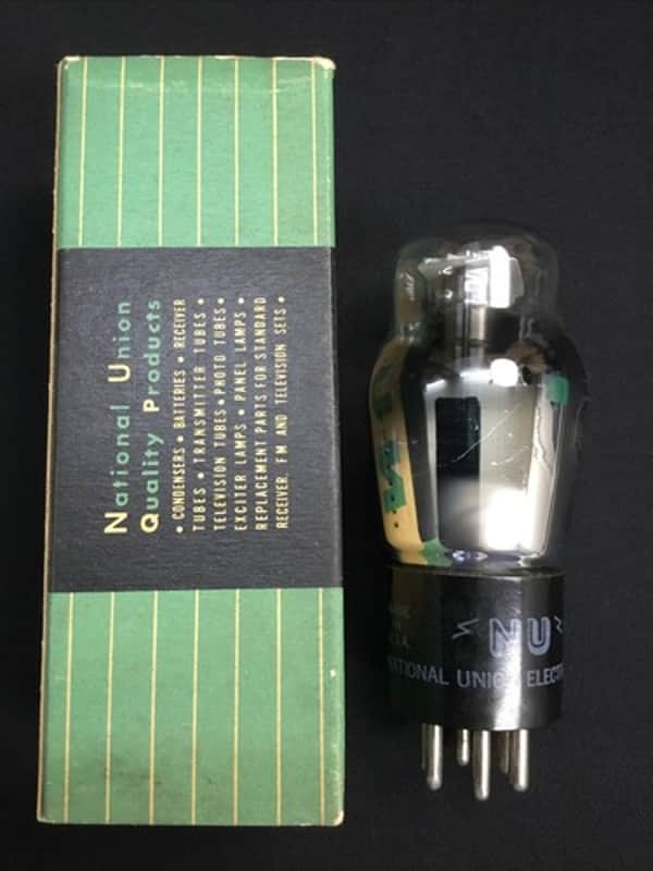 NOS NATIONAL UNION TYPE 43 Black Plate POWER VACUUM TUBE Tested USA P.1314-D image 1