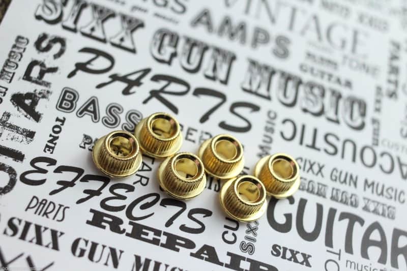 SGM Vintage Guitar Tuner Conversion Bushings, Adapter Ferrules 10mm Gold image 1