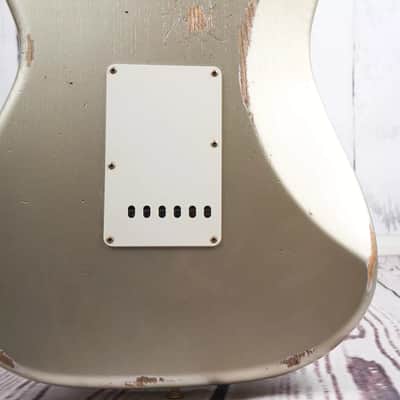 Fender Custom Shop Limited Edition Dual Mag Stratocaster Relic Aged Inca Silver for NAMM 2016 image 12