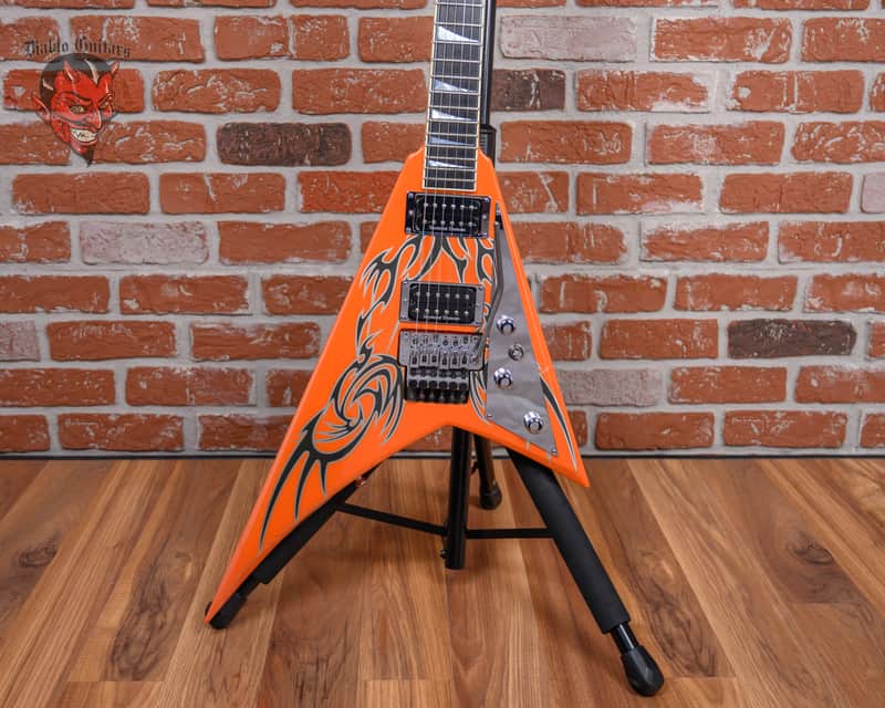 Jackson USA Custom Shop RR1 Rhoads Orange Tribal 2007 w/OHSC image 1