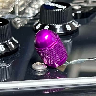 Kinnatone Stubby Purple Aluminum 3 or 5 way Blade style Switch Tip. For Strat or Tele image 2
