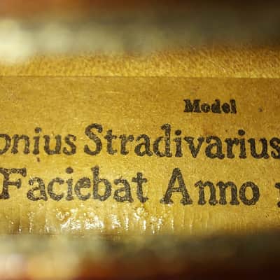 Antonius Stradivarius Cremonensis Faciebat Copy Anno 17 Violin Natural Wood image 14