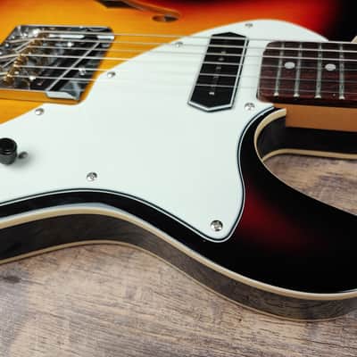 MyDream Partcaster Custom Built - Thinline Sunburst Freeway Charlie Christian image 6