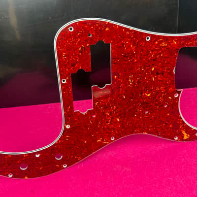 General Vintage Tone 1962 PB Pickguard - top Celluloid red tortoise - 4 Ply - 13 Hole - Correct vintage  - Fits image 2