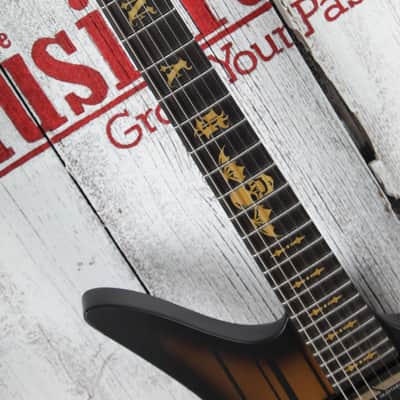 Schecter Synyster Gates Custom-S Electric Guitar Satin Gold Burst Finish image 10